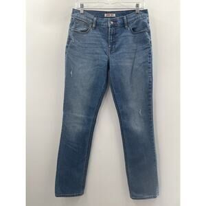Johnny Was Women’s Medium Wash 5 Pocket Straight Leg Jeans Stretch Size 28